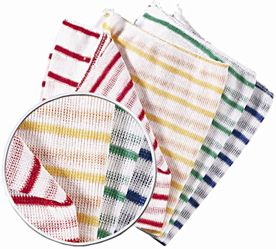 Cotton Dishcloths Colour Coded x 10